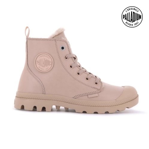 Dámské Boty Palladium Pampa Hi Zip Leather S Růžové | CZ XZB-18G